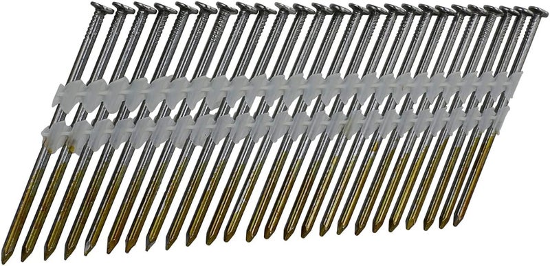 NuMax 21° .131" x 3" Plastic Collated Bright Framing Nails – Smooth Shank – Full Round Head – 500 Count – Durable Nails for Framing, Decking & Subfloors – FRN.131-3B500 - Image 1